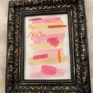 Watercolor art piece with fancy frame